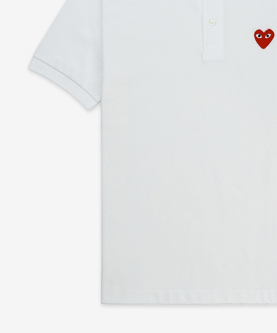 Red Heart Emblem Short-Sleeve Polo Shirt