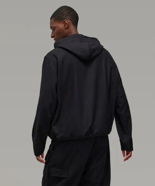 Flannel Hooded Top - Black