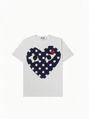 Comme des Garçons Blue Heart  Short Sleeve T-Shirt