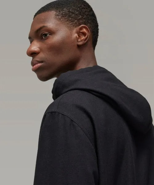 Flannel Hooded Top - Black