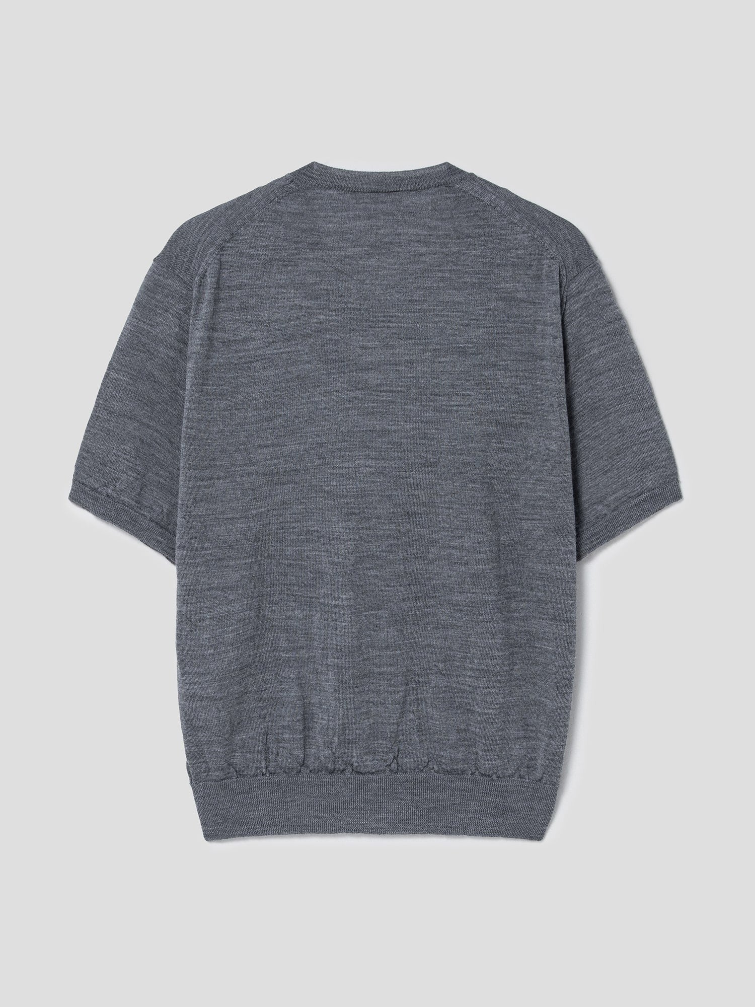 PLAY COMME DES GARCONS (Unisex) Red Heart Wappen Short Sleeve Cardigan - Grey