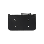 4 Stitch Zip EW Card Holder - Black