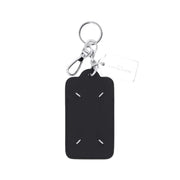 Logo Double Tag Keyring & Card Holder - Black
