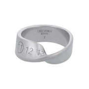 Twisted Numbering Ring - Silver