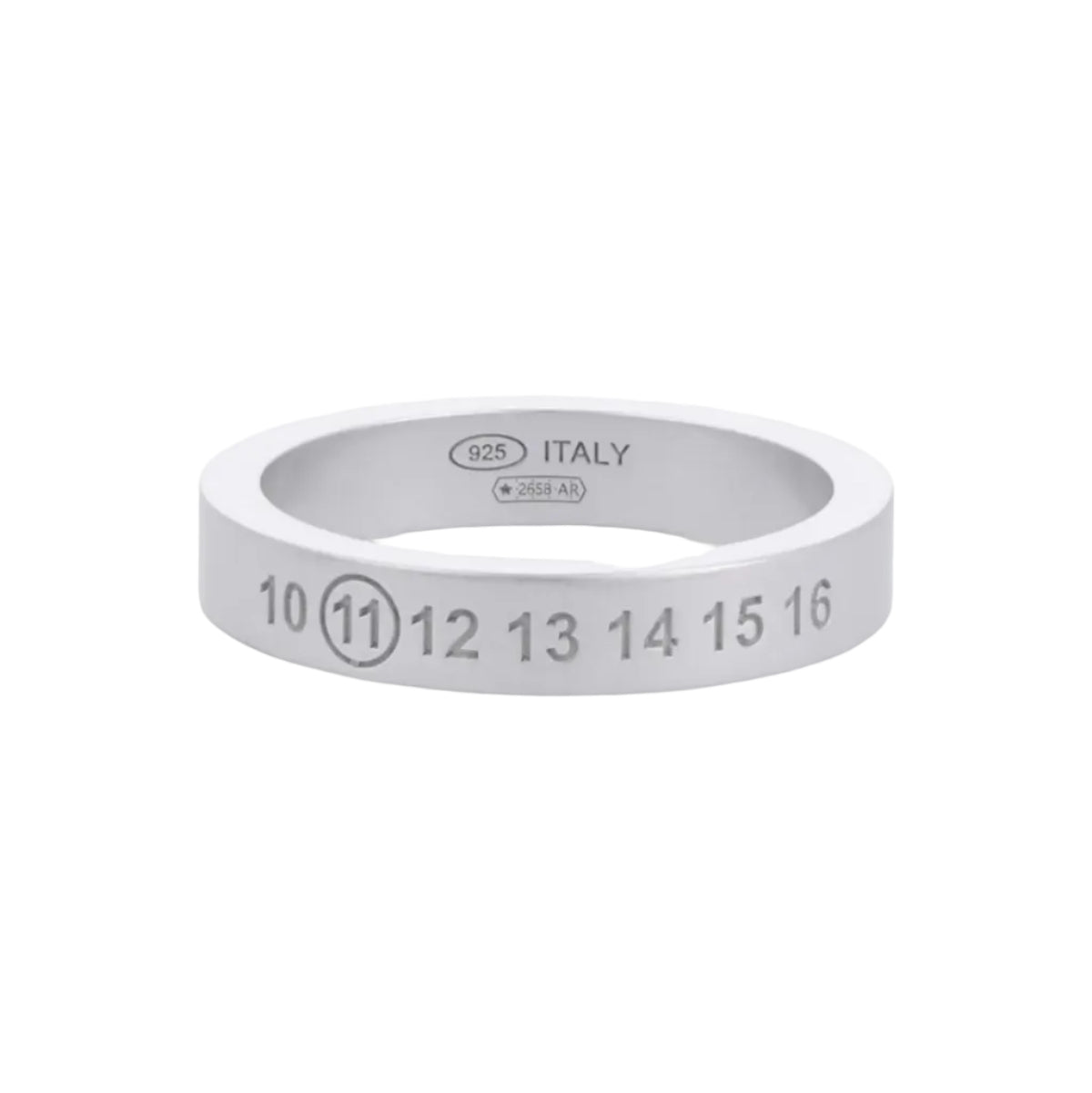 Number Reference 4mm Ring - Silver
