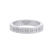 Number Reference 4mm Ring - Silver
