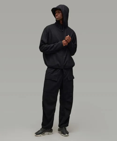 Flannel Hooded Top - Black
