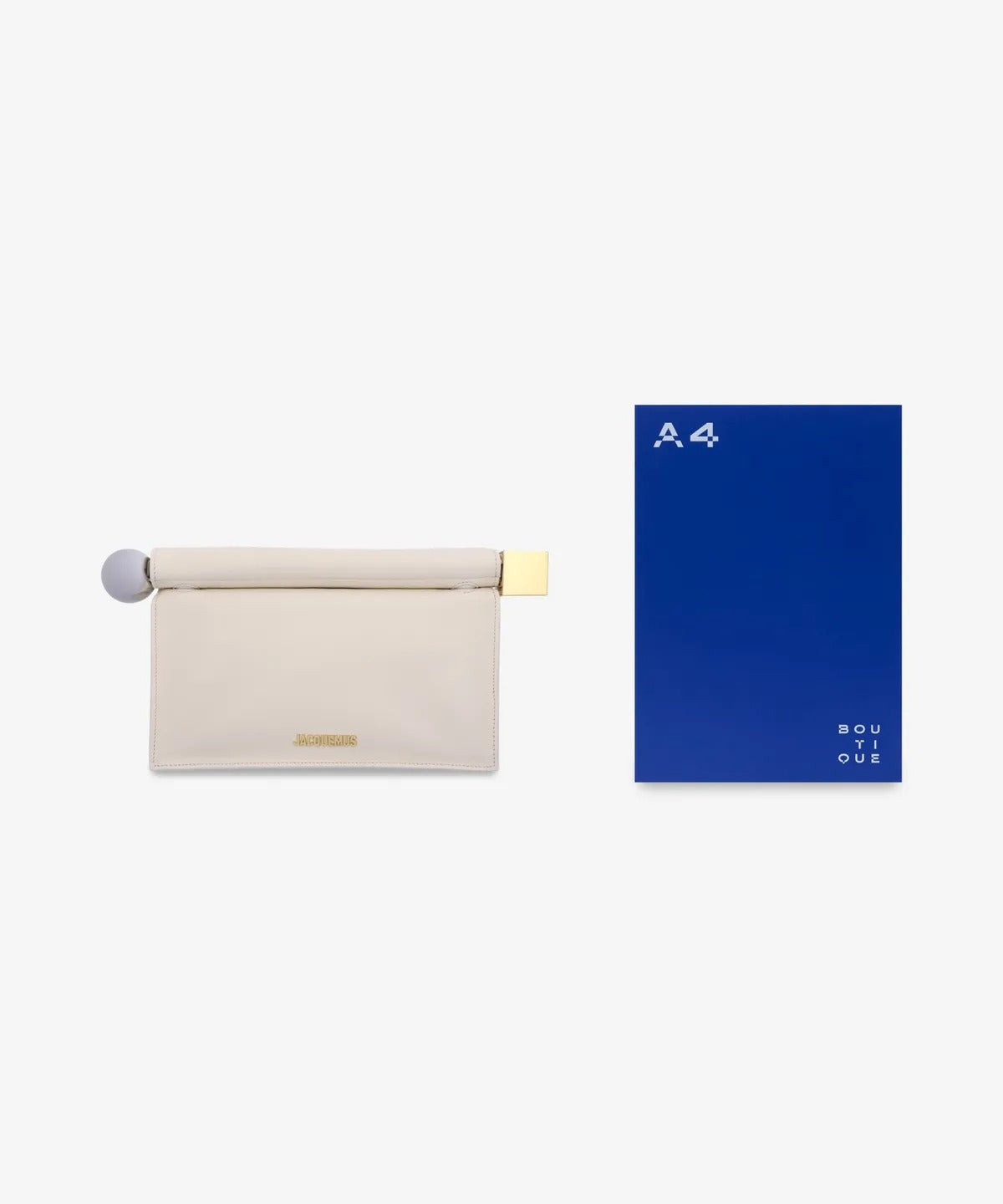 La Pochette Ronde Carré Clutch - Ivory