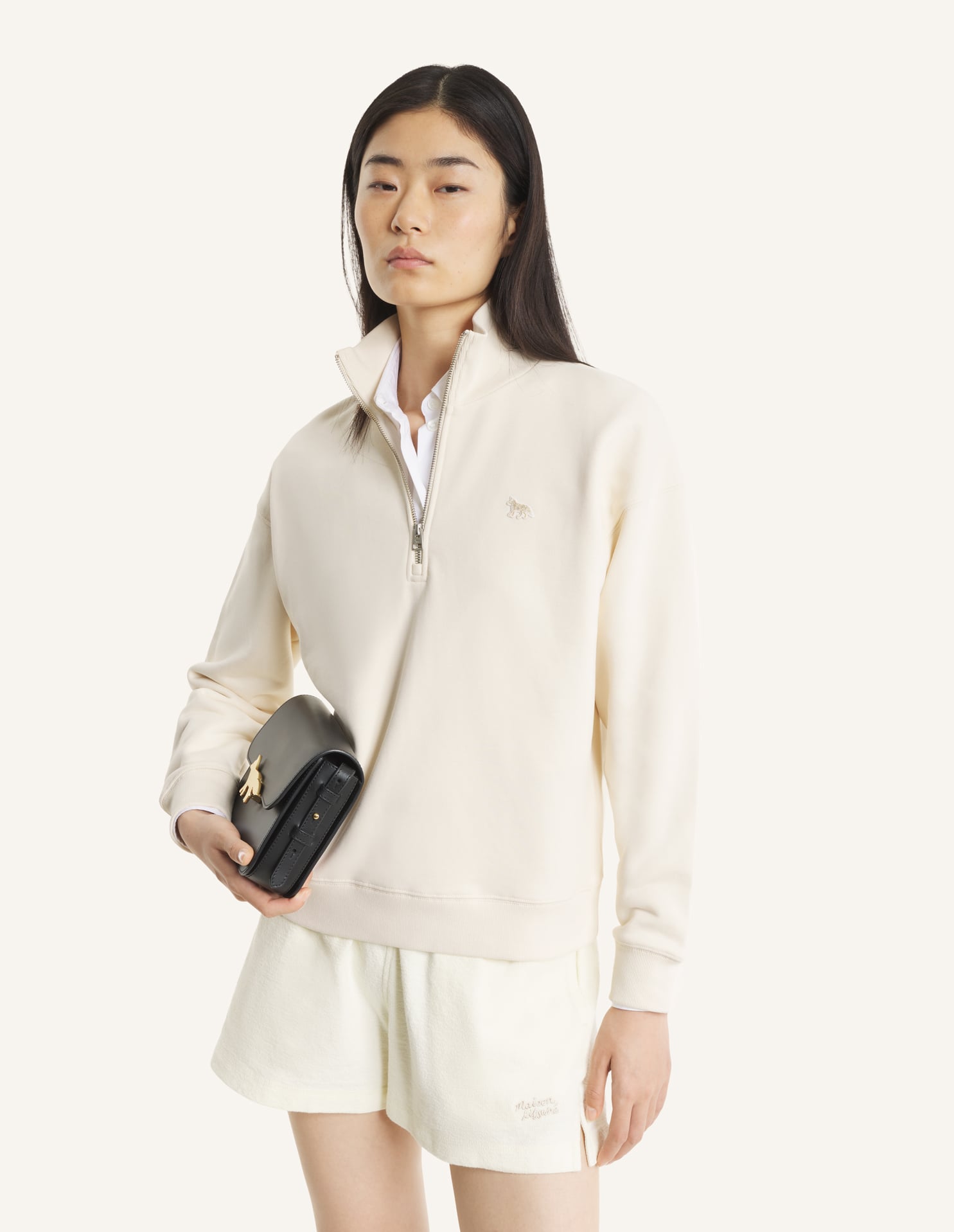 BABY FOX HALF ZIP SWEATSHIRT