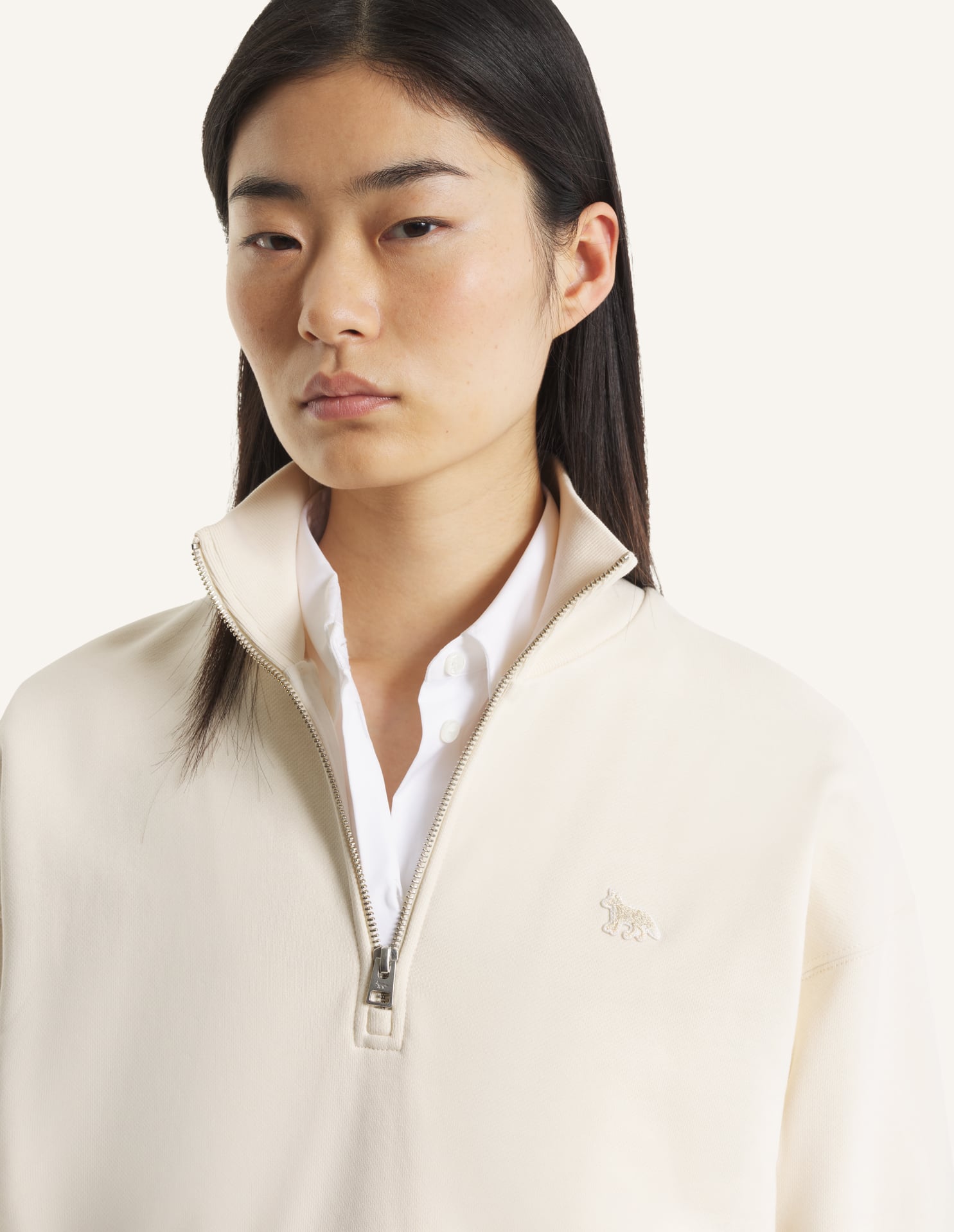 BABY FOX HALF ZIP SWEATSHIRT