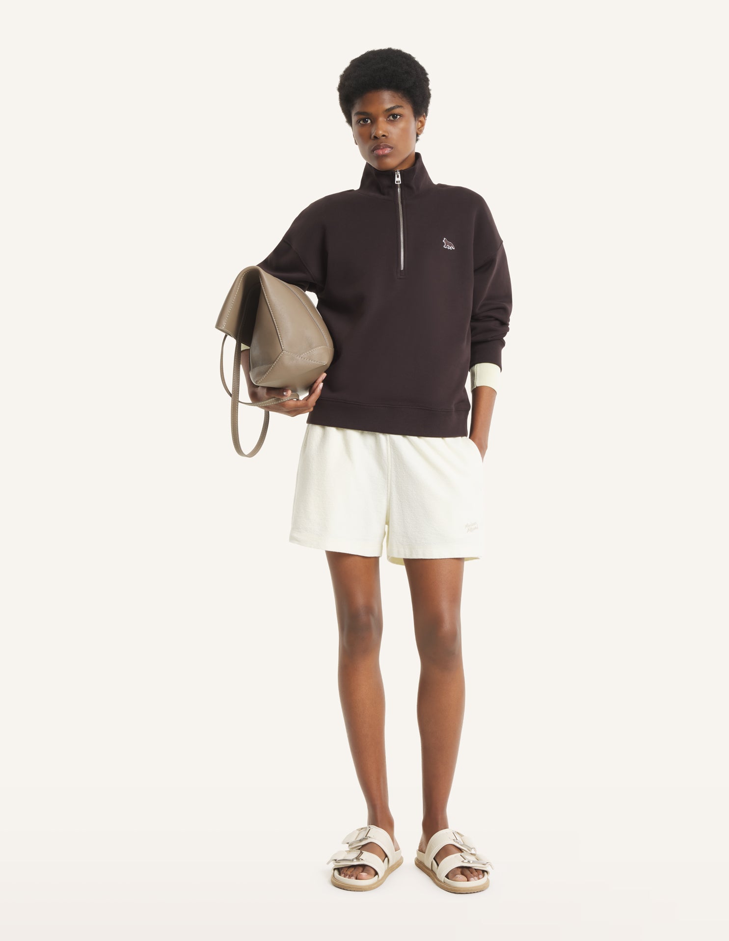 BABY FOX HALF ZIP SWEATSHIRT