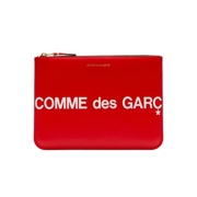 Comme des Garçons Zipper Clutch HUGE Logo SA5100HL RED