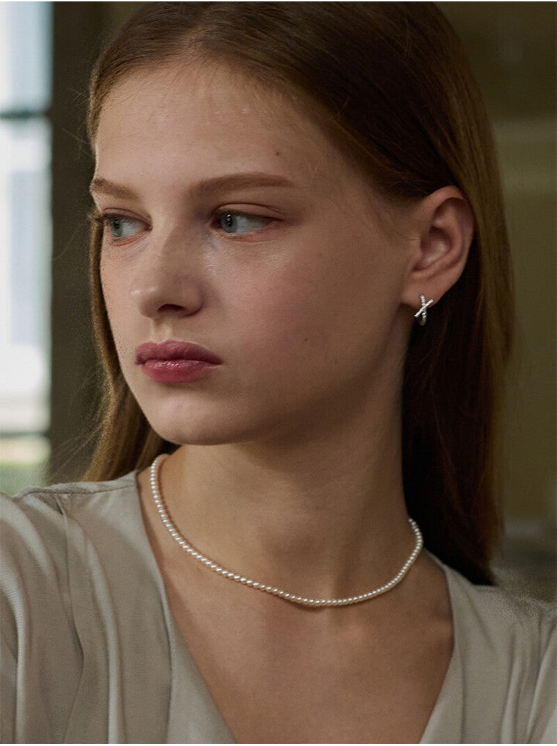 Creamy Mini Pearl 3mm Necklace STJ-NB1548WG